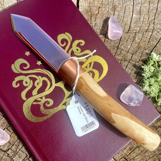 Luna Ignis Copper and Birch Athame With Chevron TIp Luna Ignis Copper and Birch Athame With Chevron TIp