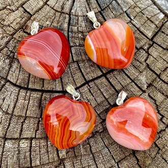 Luna Ignis Carnelian Heart Pendant Amulet Luna Ignis Carnelian Heart Pendant Amulet