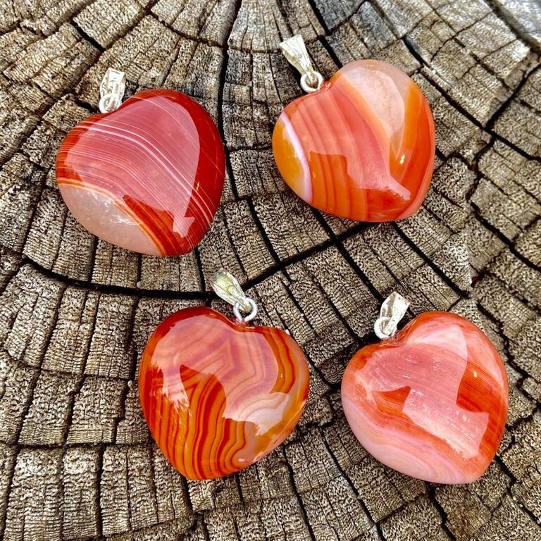 Luna Ignis Carnelian Heart Pendant Amulet