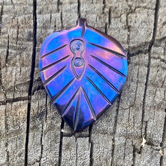Luna Ignis Luna Ignis Hand Forged Unique Spiral Goddess Leaf Amulet Pendant Luna Ignis Luna Ignis Hand Forged Unique Spiral Goddess Leaf Amulet Pendant