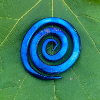 Luna Ignis Luna Ignis Colorized Polished Iron Celtic Spiral Amulet Pendant Luna Ignis Luna Ignis Colorized Polished Iron Celtic Spiral Amulet Pendant