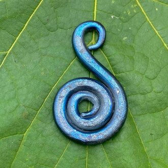 Luna Ignis Luna Ignis Colorized Iron Celtic Spiral Teardrop Amulet Pendant Luna Ignis Luna Ignis Colorized Iron Celtic Spiral Teardrop Amulet Pendant