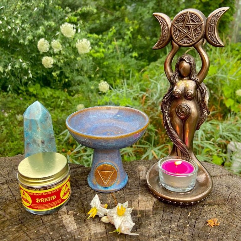 Luna Ignis Luna Ignis Ceramic Incense Burner Blue And Brown Water