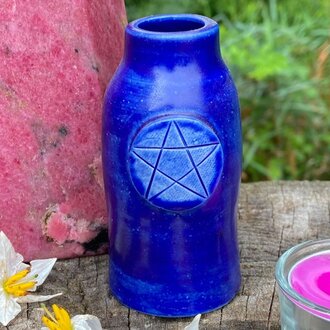 Luna Ignis Luna Ignis Ceramic  Large Witch Bottle Blue For Water