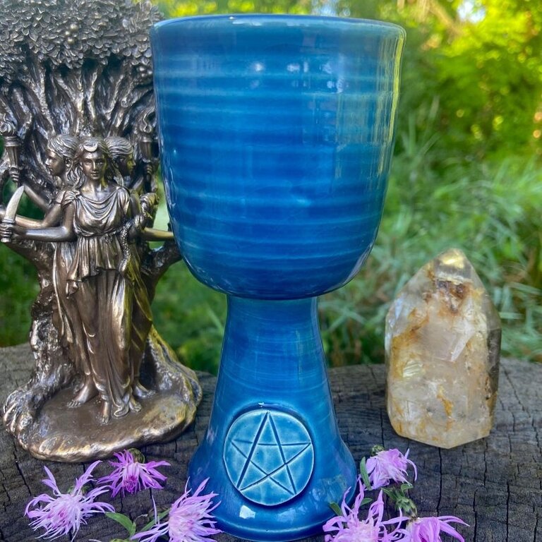 Luna Ignis Luna Ignis Ceramic Chalice Dark Blue Pentacle