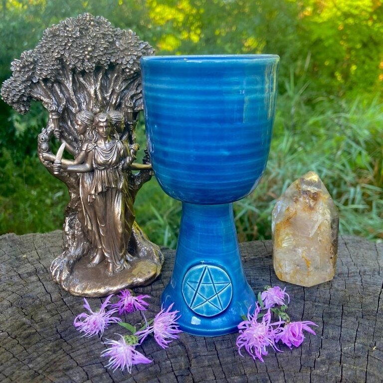 Luna Ignis Luna Ignis Ceramic Chalice Dark Blue Pentacle