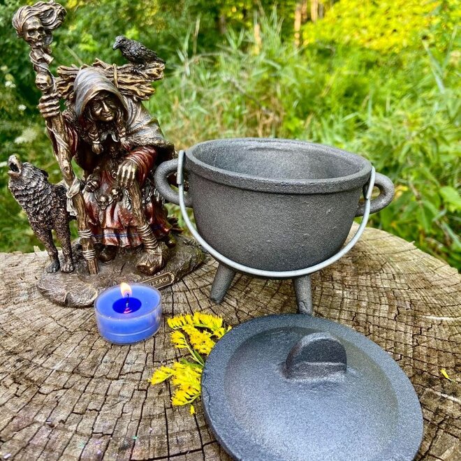 Small Cauldron - Cast Iron Cauldron Mini for Ritual, Incenses & Resins