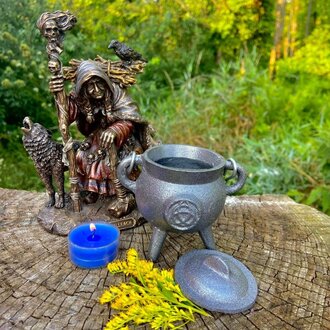 Luna Ignis Small Cauldron (3.5") Triquetra