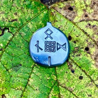 Luna Ignis Luna Ignis Hand Forged Runic Odin Pendant Luna Ignis Luna Ignis Hand Forged Runic Odin Pendant