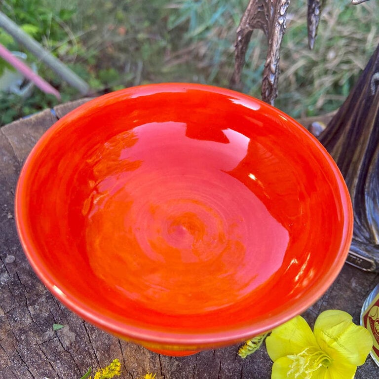 Luna Ignis Luna Ignis Ceramic Incense Burner Orange Pentacle