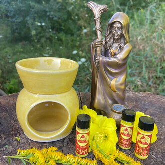 Luna Ignis Luna Ignis Ceramic Oil Diffuser Yellow Brown