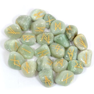 Luna Ignis Green Aventurine Rune Set Luna Ignis Green Aventurine Rune Set