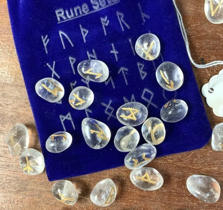 Luna Ignis Clear Quartz Rune Set
