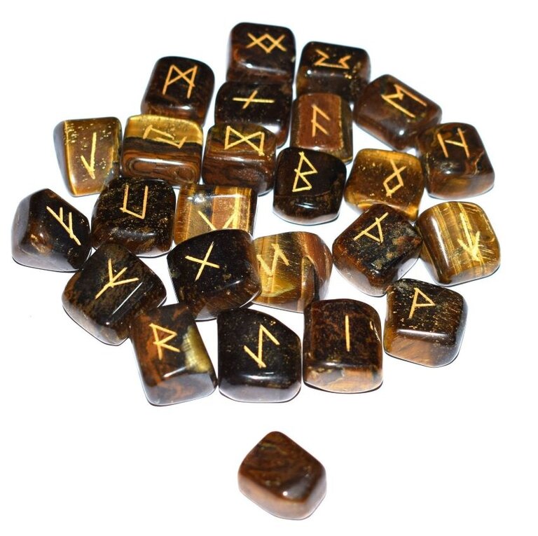 Luna Ignis Tiger's Eye Rune Set