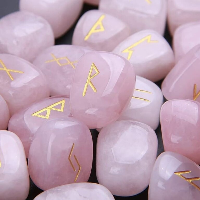 Luna Ignis Rose Quartz Rune Set