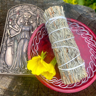 Luna Ignis Medium Smudge Blue Sage  4 Inches Luna Ignis Medium Smudge Blue Sage  4 Inches