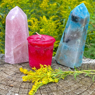 Luna Ignis Crystal Journey Reiki Charged Herbal Magic Spell Votives - Seduction Luna Ignis Crystal Journey Reiki Charged Herbal Magic Spell Votives - Seduction