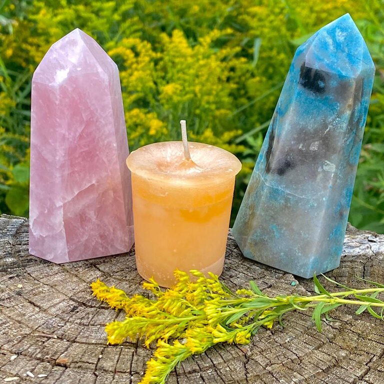 Luna Ignis Crystal Journey Reiki Charged Herbal Magic Spell Votives - Mother