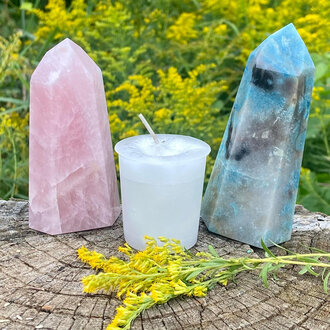 Luna Ignis Crystal Journey Reiki Charged Herbal Magic Spell Votives - Spirit Luna Ignis Crystal Journey Reiki Charged Herbal Magic Spell Votives - Spirit