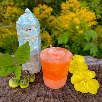 Luna Ignis Crystal Journey Reiki Charged Herbal Magic Spell Votives - Compassion Luna Ignis Crystal Journey Reiki Charged Herbal Magic Spell Votives - Compassion
