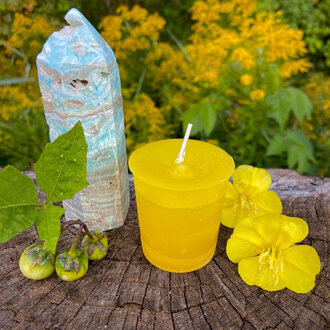 Luna Ignis Crystal Journey Reiki Charged Herbal Magic Spell Votives - Laughter Luna Ignis Crystal Journey Reiki Charged Herbal Magic Spell Votives - Laughter