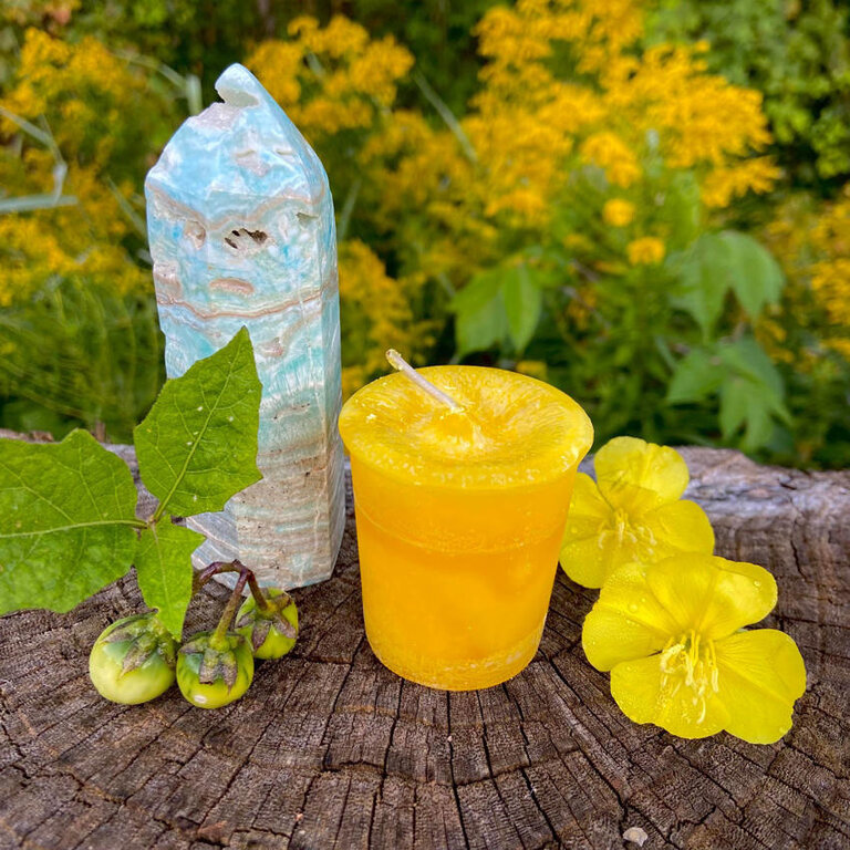 Luna Ignis Crystal Journey Reiki Charged Herbal Magic Spell Votives - Positive Energy