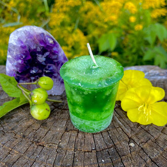 Luna Ignis Crystal Journey Reiki Charged Herbal Magic Spell Votives - Money Luna Ignis Crystal Journey Reiki Charged Herbal Magic Spell Votives - Money
