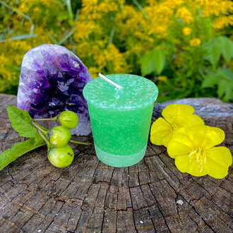 Luna Ignis Crystal Journey Reiki Charged Herbal Magic Spell Votives - Abundance Luna Ignis Crystal Journey Reiki Charged Herbal Magic Spell Votives - Abundance