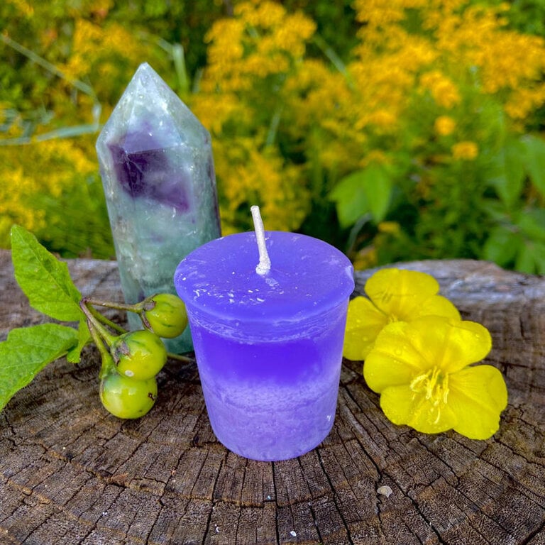 Luna Ignis Crystal Journey Reiki Charged Herbal Magic Spell Votives - Harmony