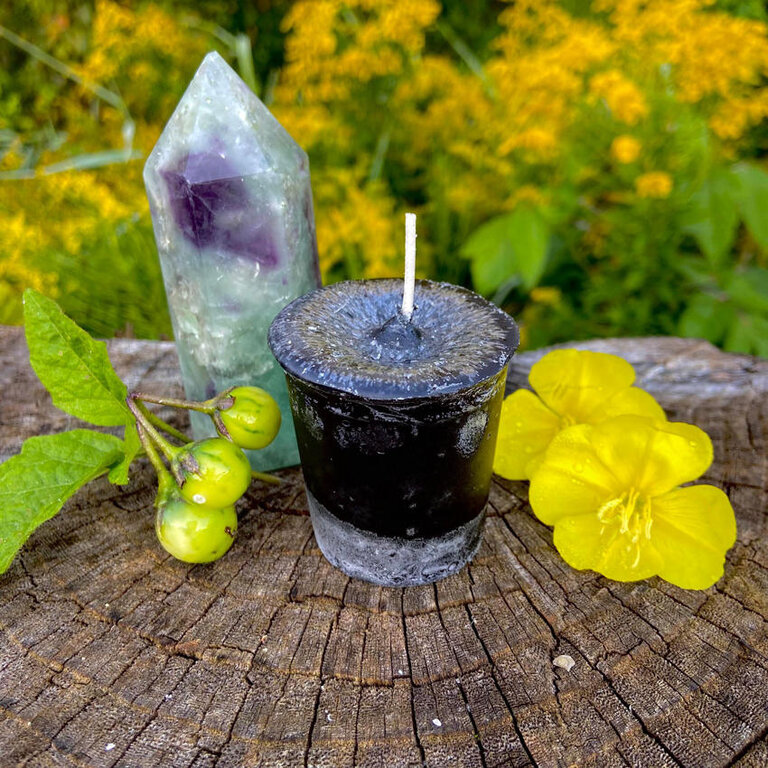 Luna Ignis Crystal Journey Reiki Charged Herbal Magic Spell Votives - Protection