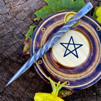 Luna Ignis Cunning Craft Iron Burin or Candle Scribe With Double Twist