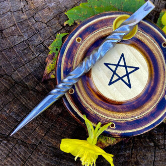 Luna Ignis Cunning Craft Iron Burin or Candle Scribe With Triple Twist