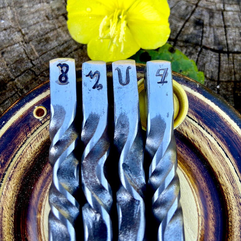 Luna Ignis Cunning Craft Iron Burin or Candle Scribe With Vine Twist