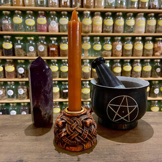 Luna Ignis Brown Household Size Spell Candle Luna Ignis Brown Household Size Spell Candle