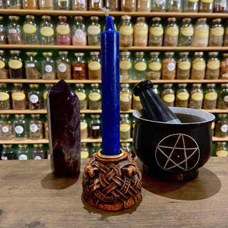 Luna Ignis Blue Household Size Spell Candle Luna Ignis Blue Household Size Spell Candle