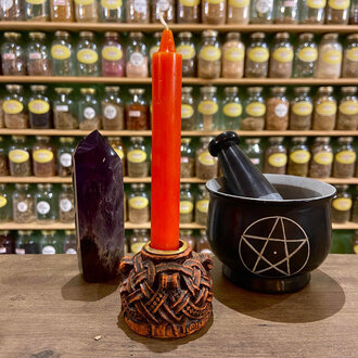 Luna Ignis Orange Household Size Spell Candle Luna Ignis Orange Household Size Spell Candle