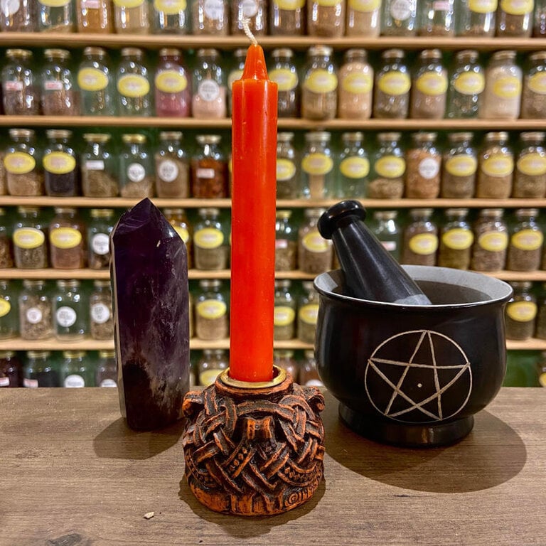 Luna Ignis Orange Household Size Spell Candle