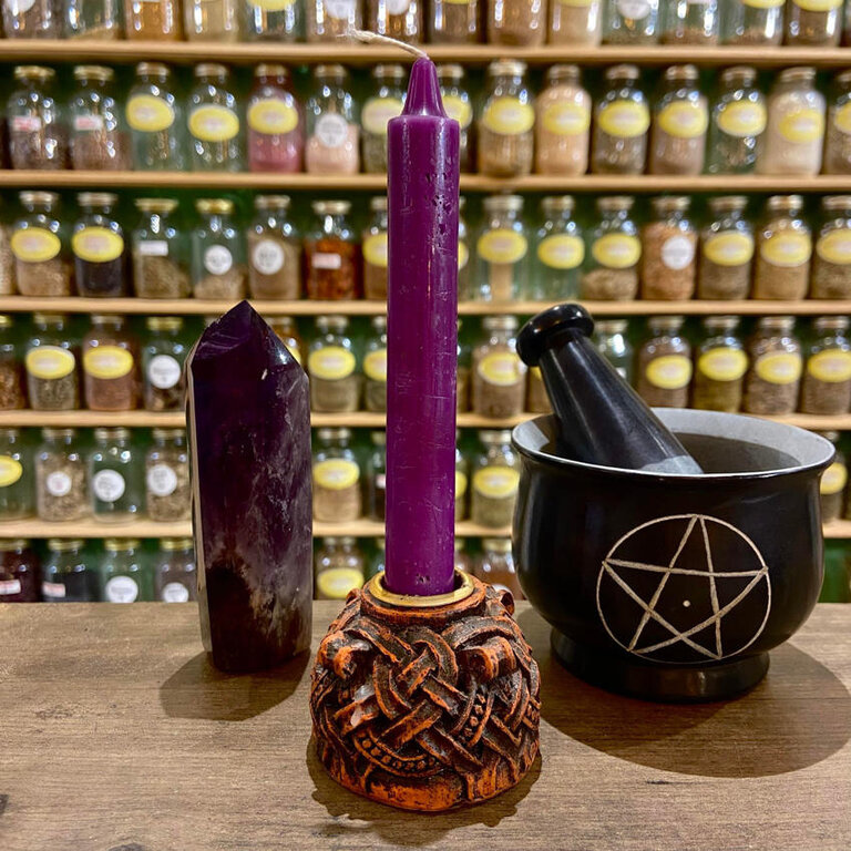 Luna Ignis Purple Household Size Spell Candle