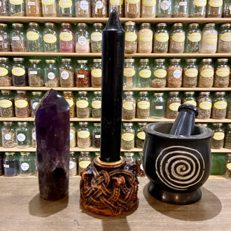 Luna Ignis Black Household Size Spell Candle Luna Ignis Black Household Size Spell Candle