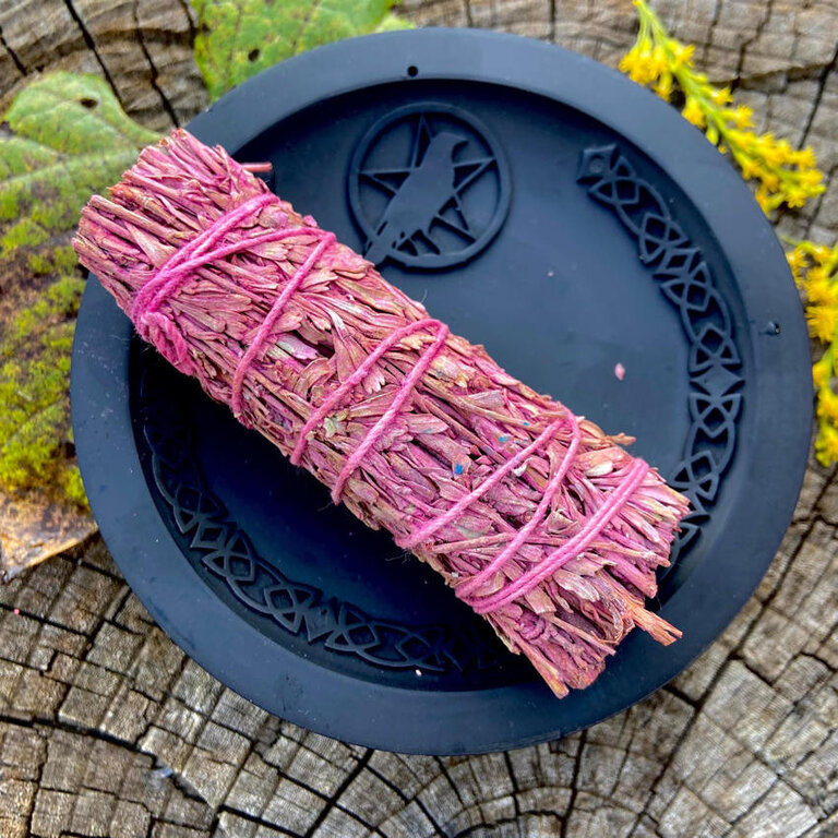 Luna Ignis Medium Smudge White Sage  Infused With Rose 4 Inches