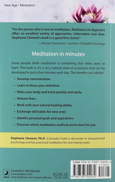 Llewellyn Publications Meditation For Beginners: Techniques For Awareness, Mindfulness & Relaxation - Clement, Stephanie - Paperback