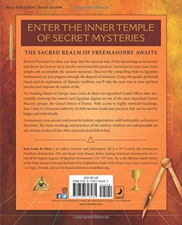 Llewellyn Publications ESOTERIC FREEMASONRY: Rituals & Practices For A Deeper Understanding