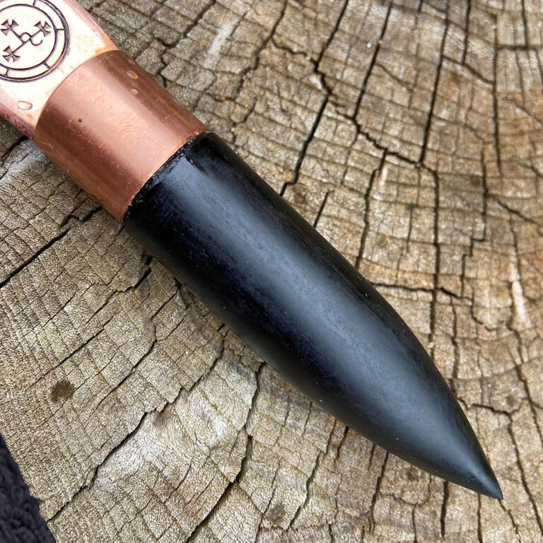 Luna Ignis Copper and Ebony Lilith Athame Triskelion