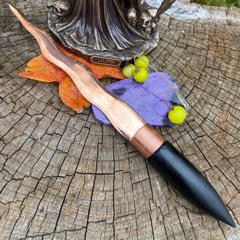 Luna Ignis Copper and Ebony Lilith Athame