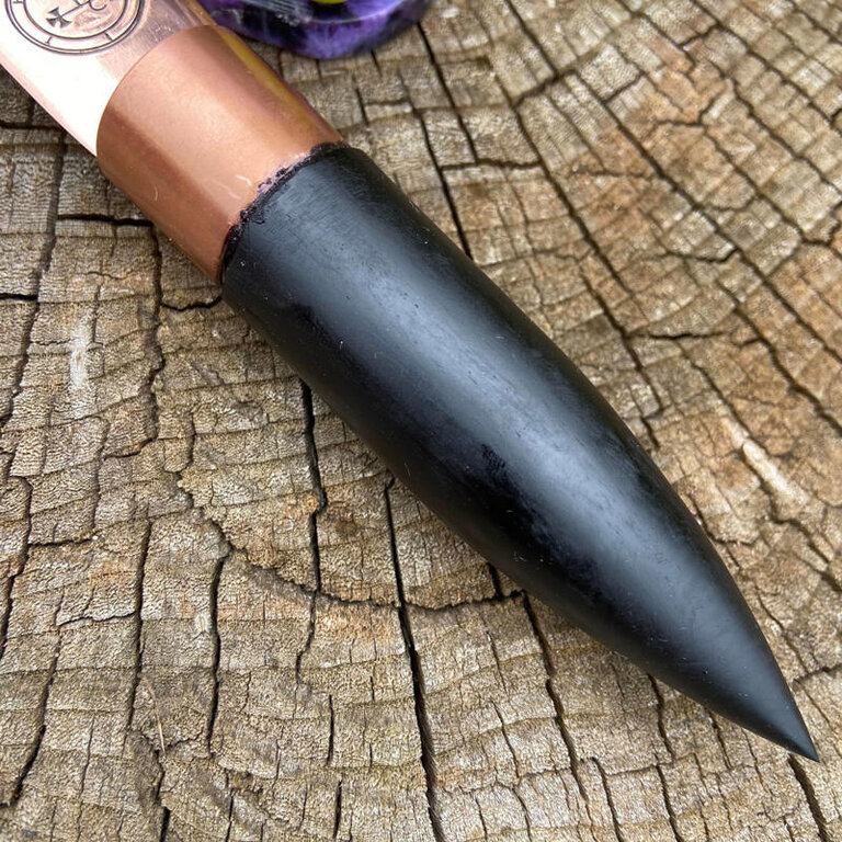 Luna Ignis Copper and Ebony Lilith Athame Triple Moon Pentacle