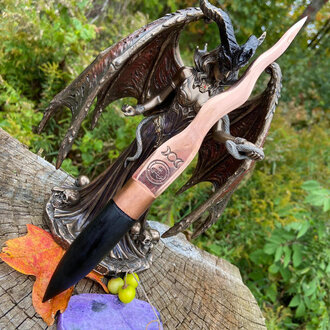 Luna Ignis Copper and Ebony Lilith Athame Triple Moon