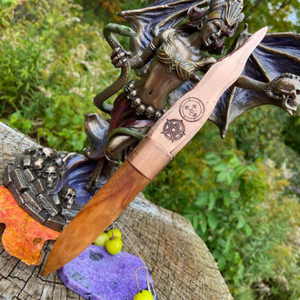 Luna Ignis Copper and Apple Lilith Athame pentacle Cunning Craft