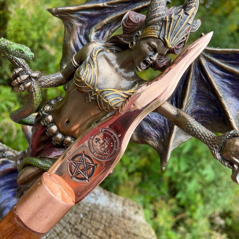 Luna Ignis Copper and Apple Lilith Athame Averse Pentacle Cunning Craft