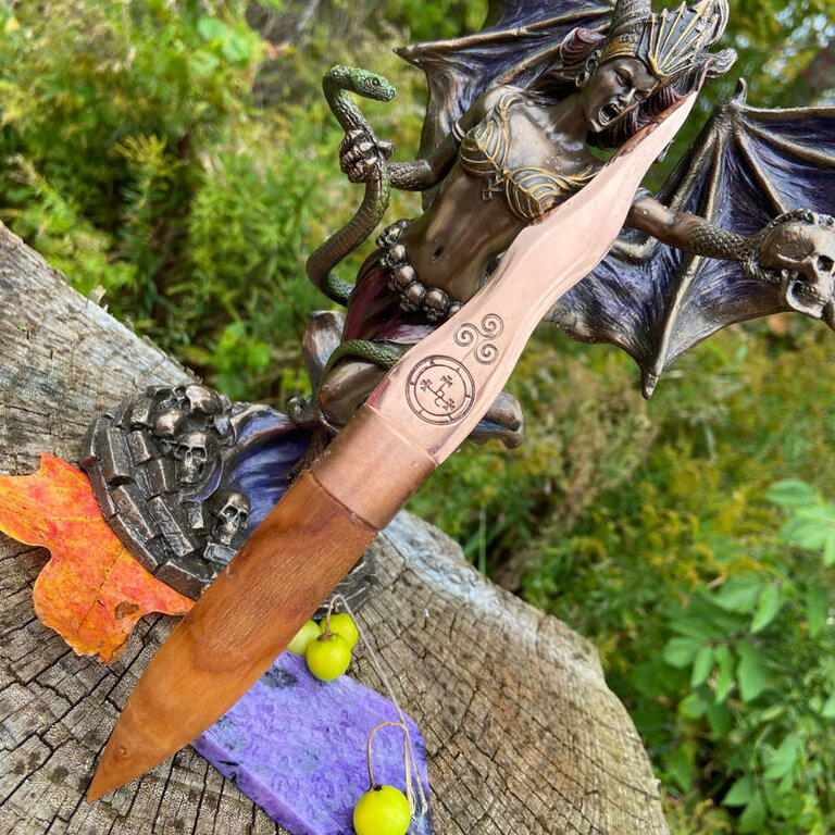 Luna Ignis Copper and Apple Lilith Athame Triskelion Cunning Craft