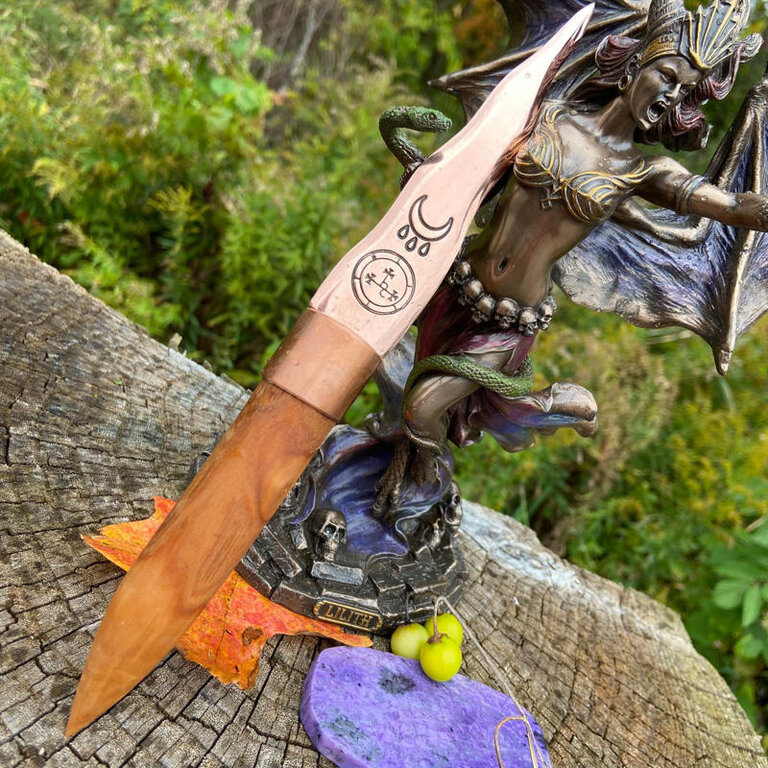 Luna Ignis Copper and Apple Lilith Athame Crying Moon Cunning Craft